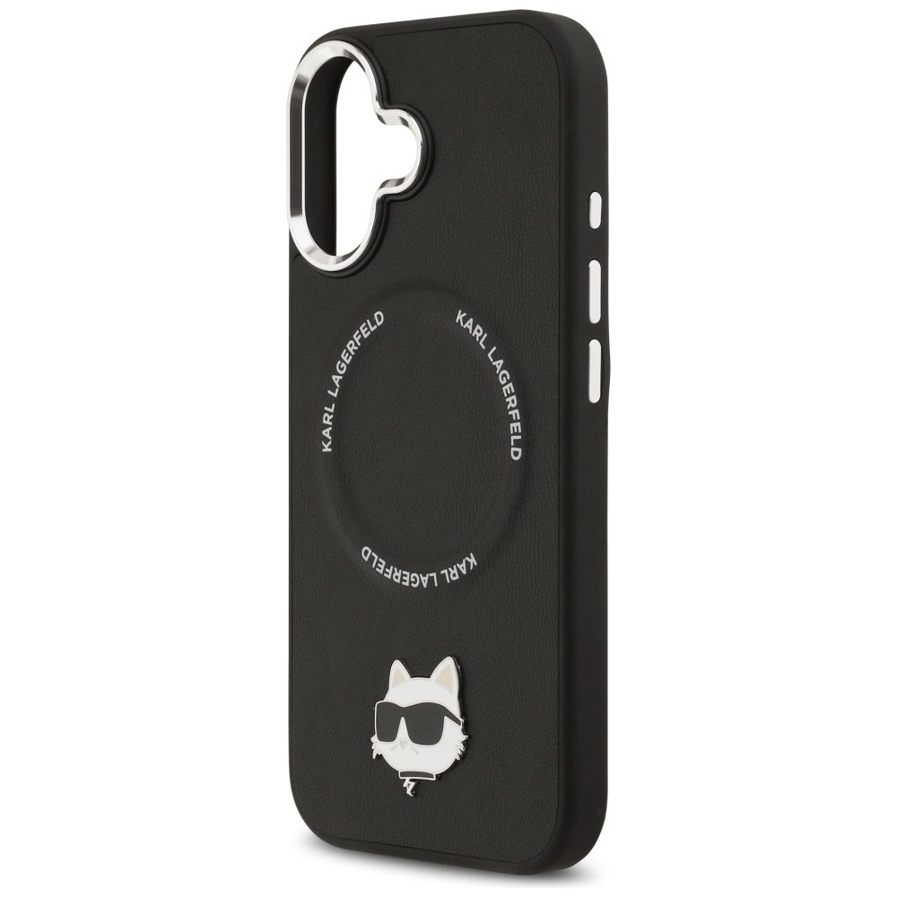 201489_6 Karl Lagerfeld Choupette Pin MagSafe Case for iPhone 17 - Blackeng