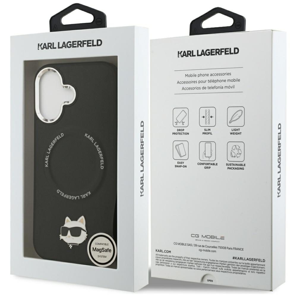 201489_8 Karl Lagerfeld Choupette Pin MagSafe Case for iPhone 17 - Blackeng