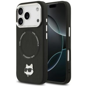 Karl Lagerfeld Choupette Pin MagSafe Case for iPhone 17 Pro - Blackeng
