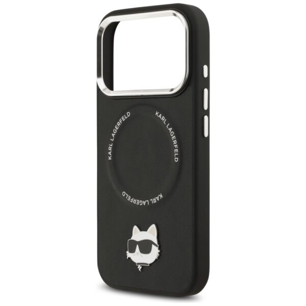 Karl Lagerfeld Choupette Pin MagSafe Case for iPhone 17 Pro - Blackeng