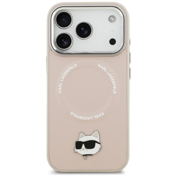 Karl Lagerfeld Choupette Pin MagSafe Case for iPhone 17 Pro Max - Pinkeng