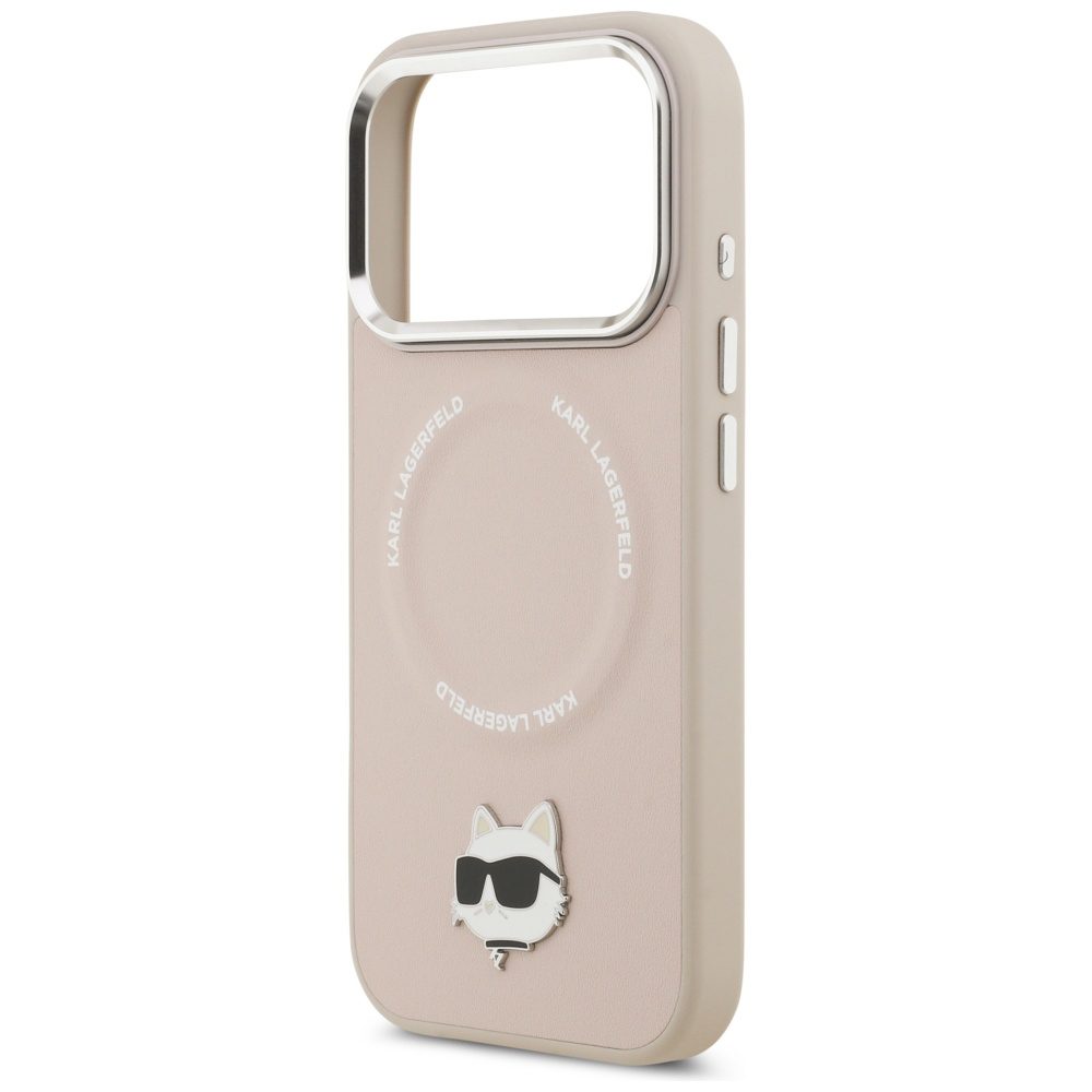 Karl Lagerfeld Choupette Pin MagSafe Case for iPhone 17 Pro Max - Pinkeng
