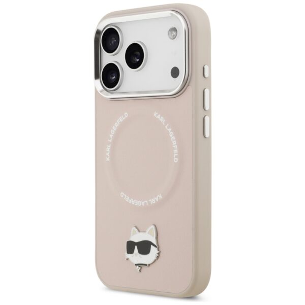 Karl Lagerfeld Choupette Pin MagSafe Case for iPhone 17 Pro - Pinkeng
