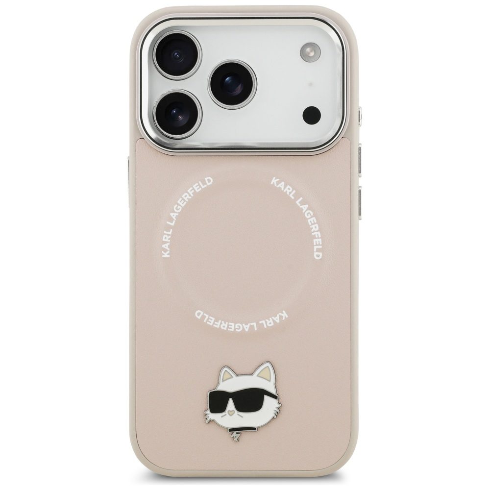 Karl Lagerfeld Choupette Pin MagSafe Case for iPhone 17 Pro - Pinkeng