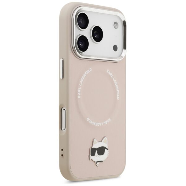 Karl Lagerfeld Choupette Pin MagSafe Case for iPhone 17 Pro - Pinkeng