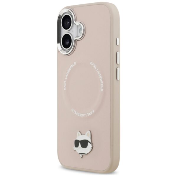 Karl Lagerfeld Choupette Pin MagSafe Case for iPhone 17 - Pinkeng