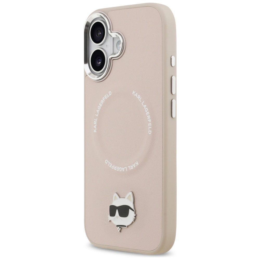 Karl Lagerfeld Choupette Pin MagSafe Case for iPhone 17 - Pinkeng