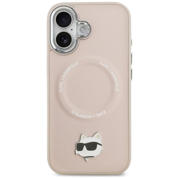 Karl Lagerfeld Choupette Pin MagSafe Case for iPhone 17 - Pinkeng