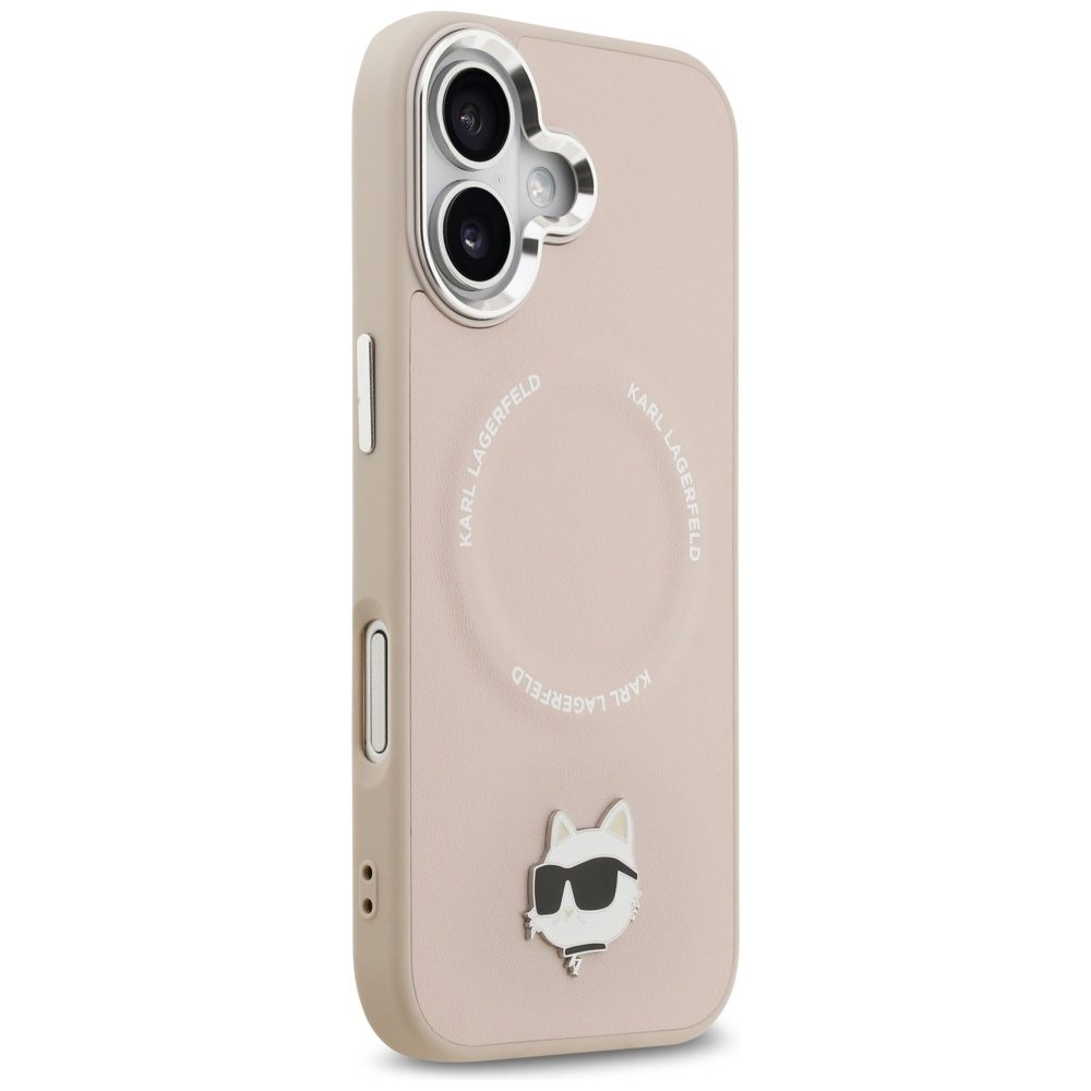 Karl Lagerfeld Choupette Pin MagSafe Case for iPhone 17 - Pinkeng