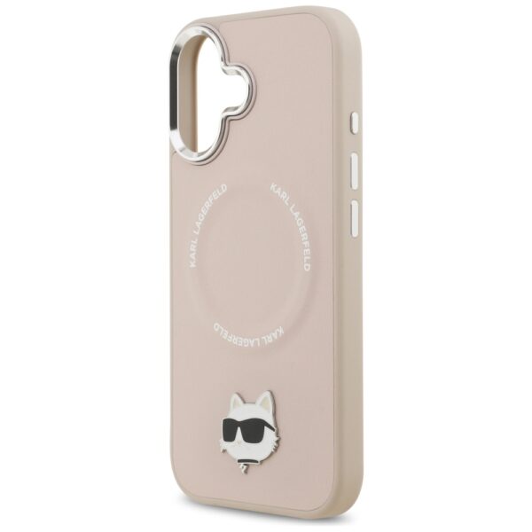 Karl Lagerfeld Choupette Pin MagSafe Case for iPhone 17 - Pinkeng