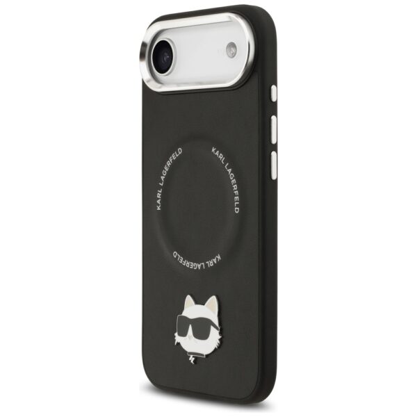 Karl Lagerfeld Choupette Pin MagSafe Case for iPhone Air Blackeng