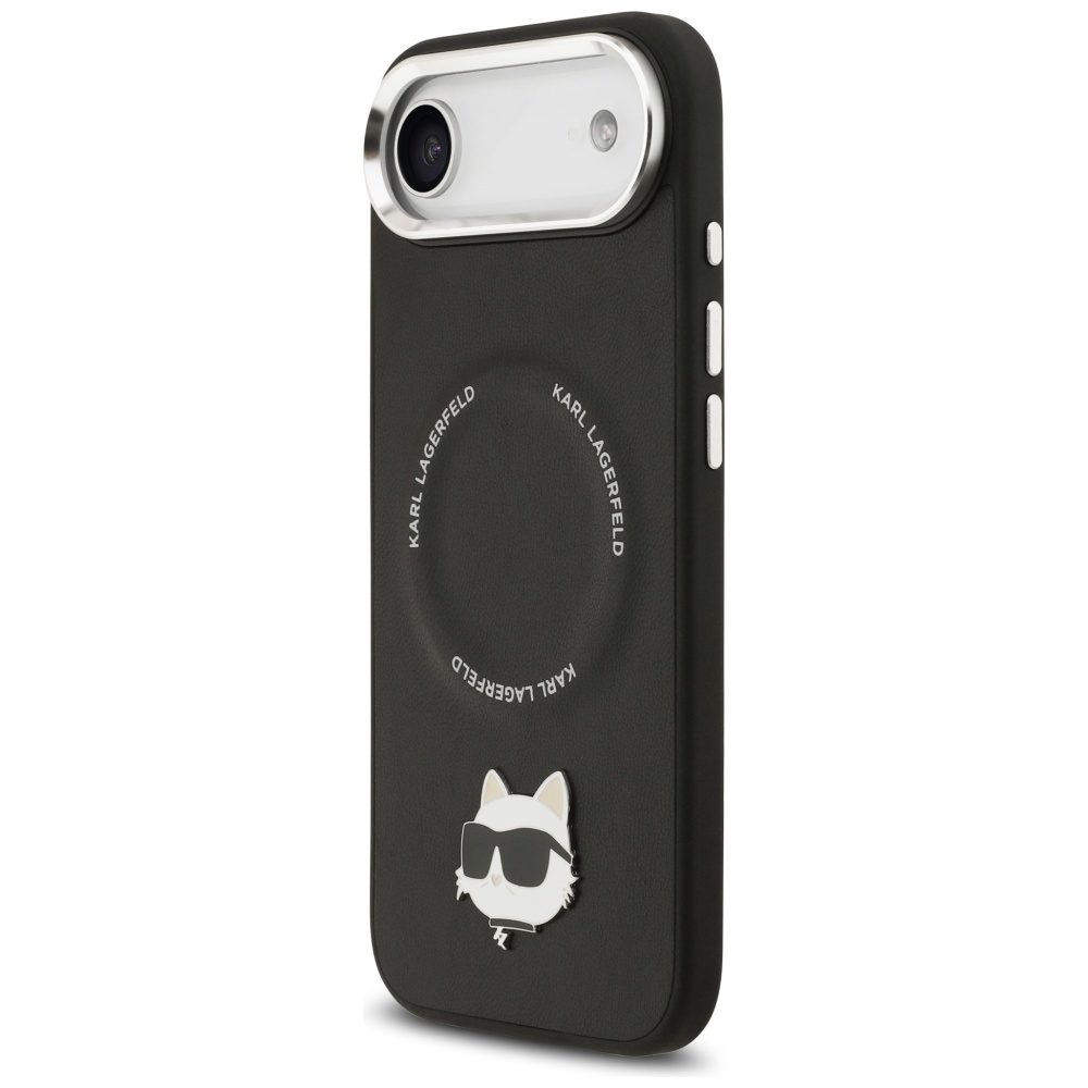 Karl Lagerfeld Choupette Pin MagSafe Case for iPhone Air Blackeng