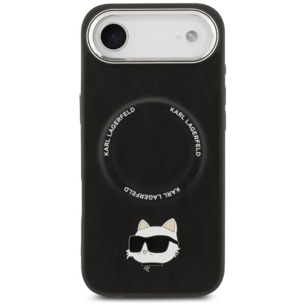 Karl Lagerfeld Choupette Pin MagSafe Case for iPhone Air Blackeng