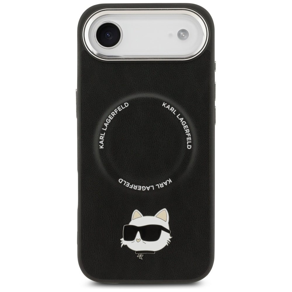 Karl Lagerfeld Choupette Pin MagSafe Case for iPhone Air Blackeng