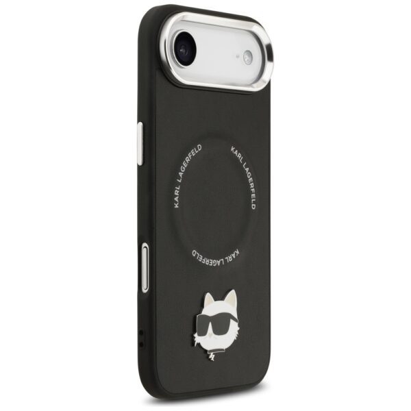 Karl Lagerfeld Choupette Pin MagSafe Case for iPhone Air Blackeng