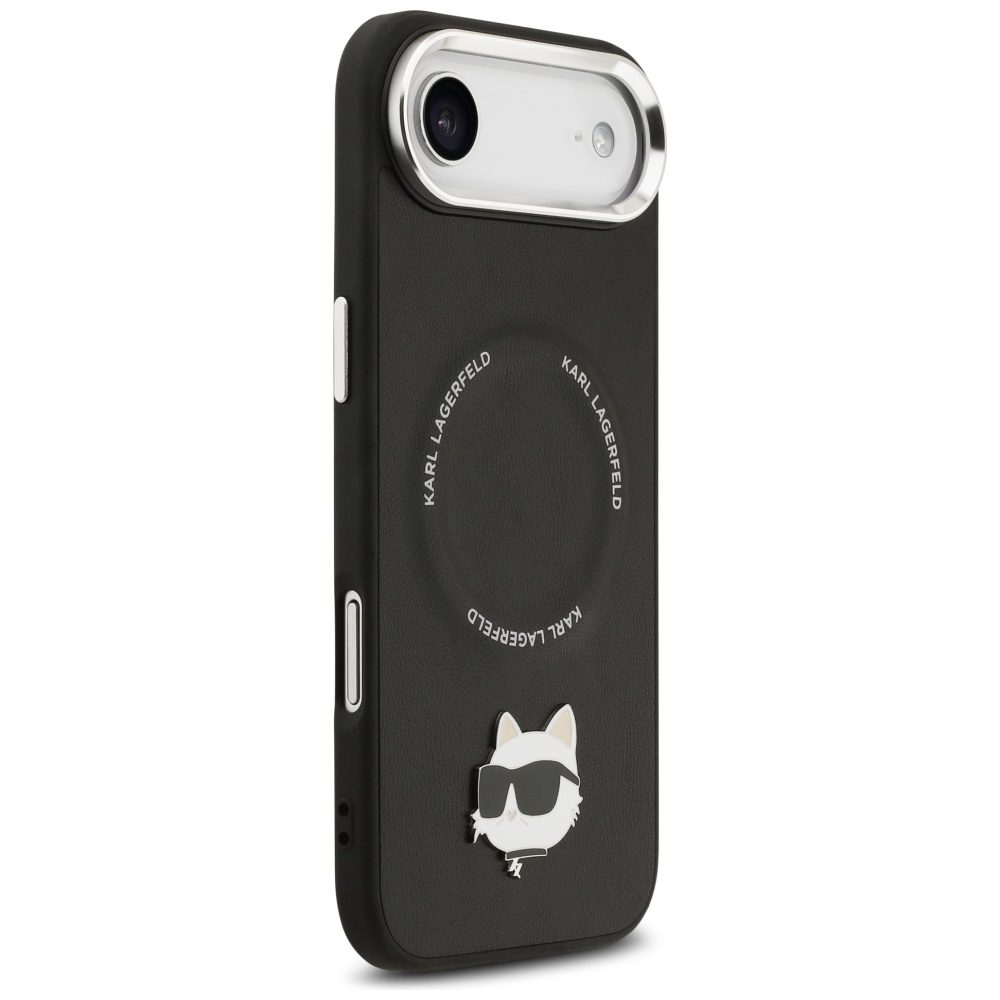 Karl Lagerfeld Choupette Pin MagSafe Case for iPhone Air Blackeng
