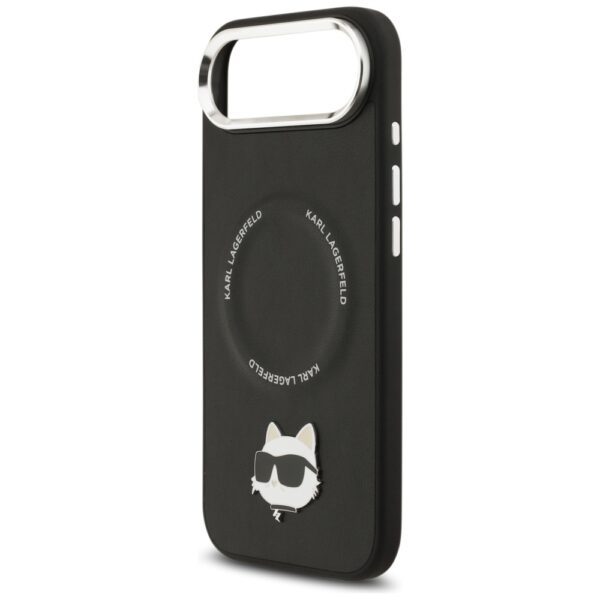 Karl Lagerfeld Choupette Pin MagSafe Case for iPhone Air Blackeng