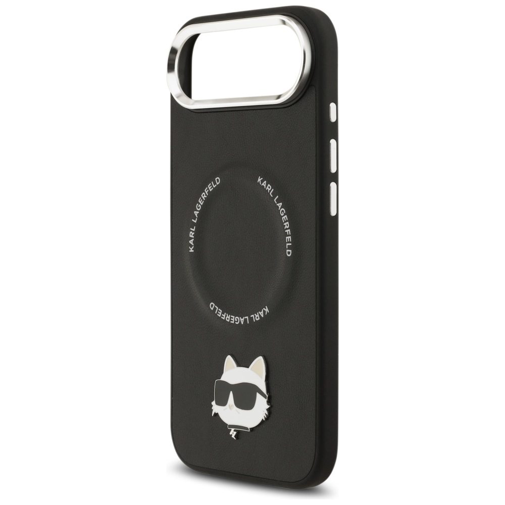 Karl Lagerfeld Choupette Pin MagSafe Case for iPhone Air Blackeng