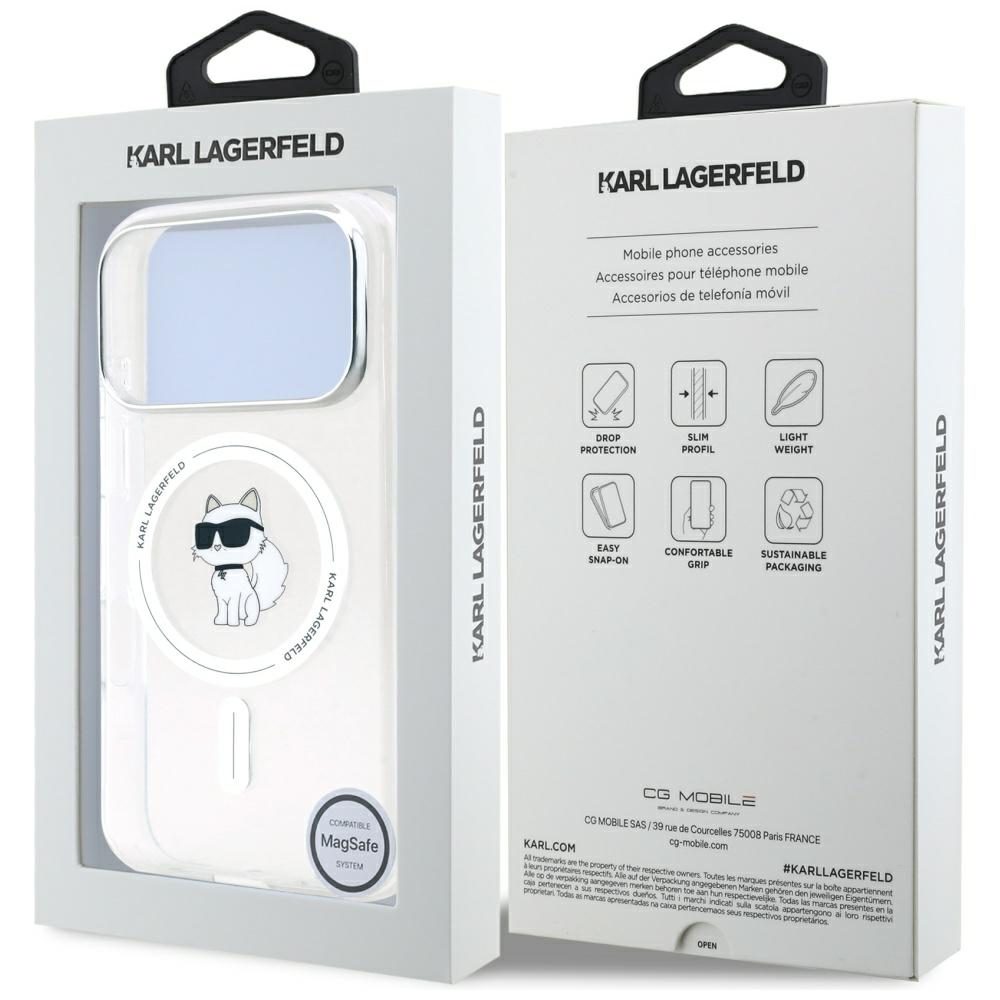 Karl Lagerfeld IML Choupette MagSafe Case for iPhone 17 Pro Max - Transparenteng