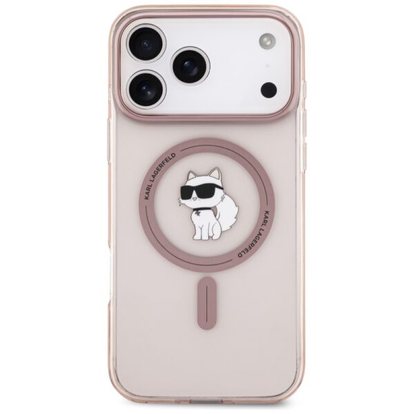 201498_3 Karl Lagerfeld IML Choupette MagSafe Case for iPhone 17 Pro Max - Pinkeng