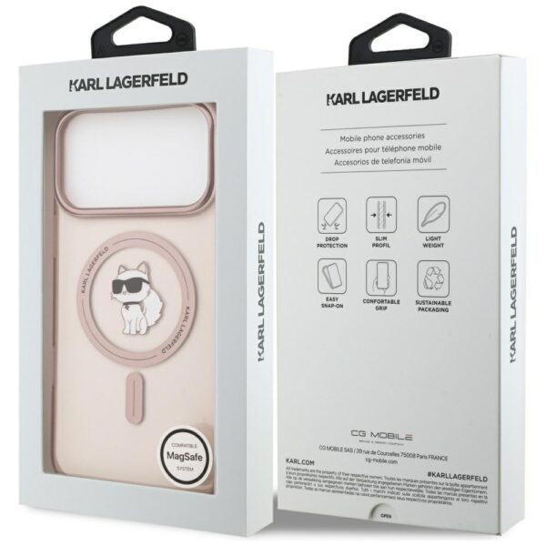 201498_8 Karl Lagerfeld IML Choupette MagSafe Case for iPhone 17 Pro Max - Pinkeng