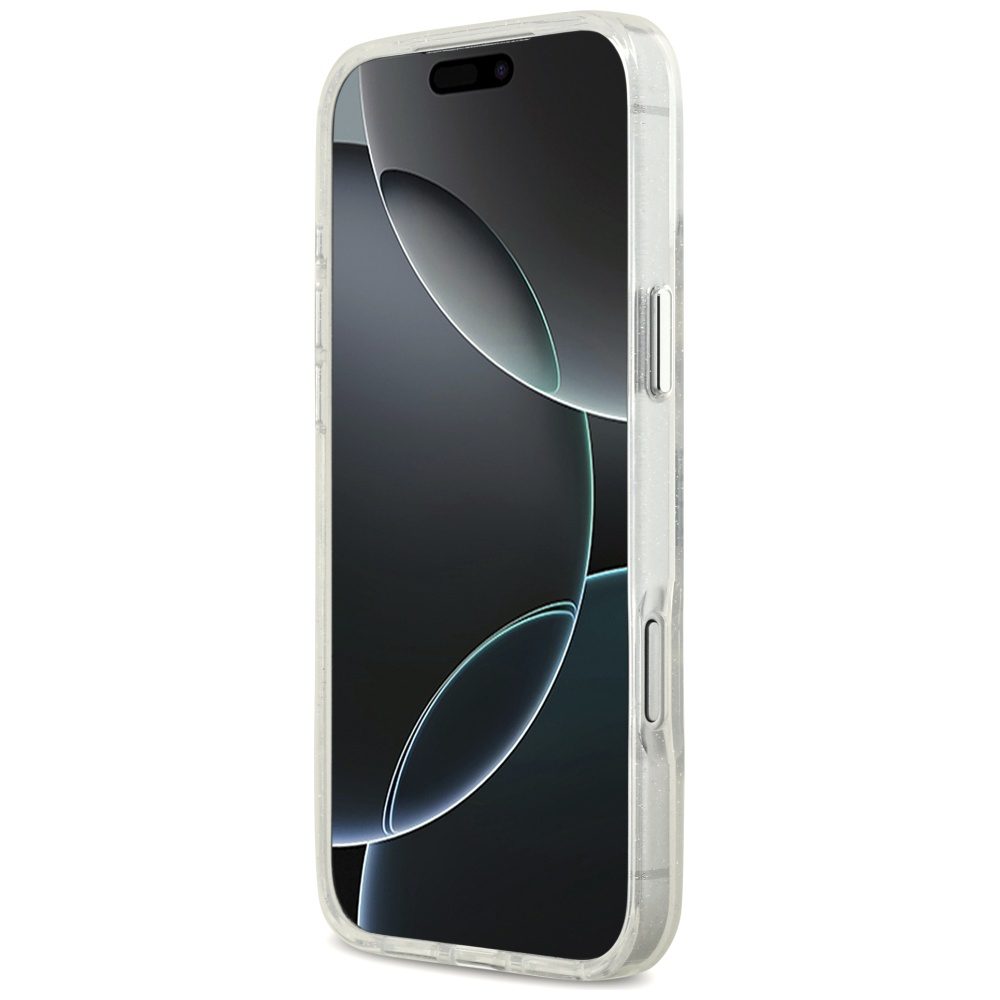 Karl Lagerfeld IML Glitter Karl & Choupette Sketch Logo MagSafe Case for iPhone 17 Pro Max - Cleareng