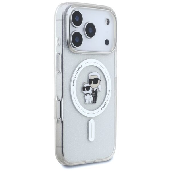 201501_4 Karl Lagerfeld IML Karl Choupette Glitter MagSafe Case for iPhone 17 Pro Max - Transparenteng