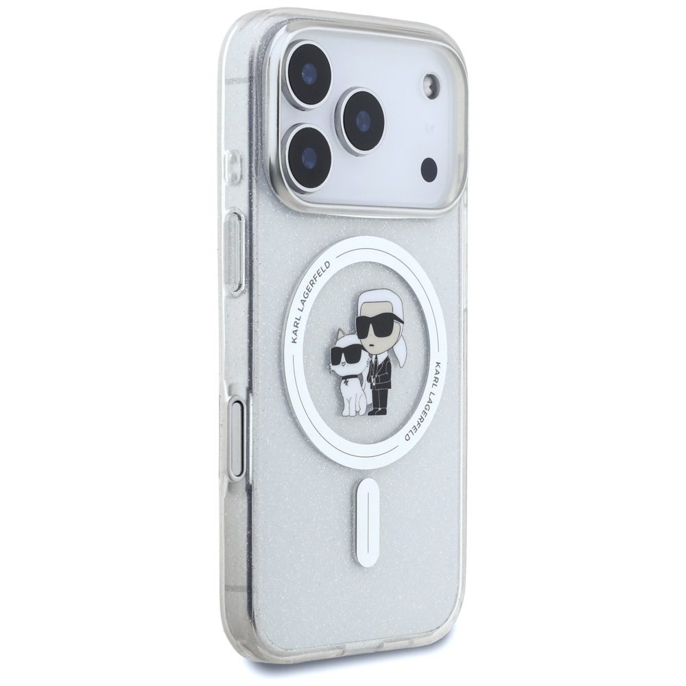 201501_4 Karl Lagerfeld IML Karl Choupette Glitter MagSafe Case for iPhone 17 Pro Max - Transparenteng