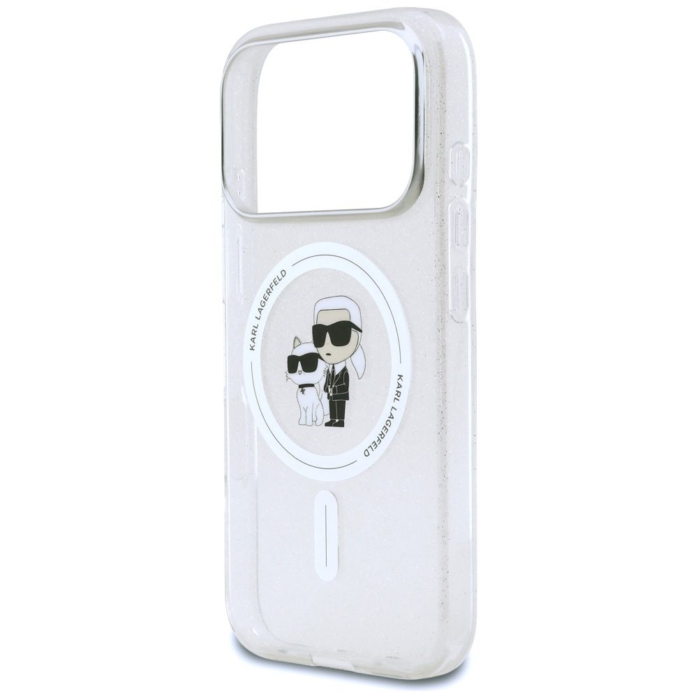 201501_6 Karl Lagerfeld IML Karl Choupette Glitter MagSafe Case for iPhone 17 Pro Max - Transparenteng