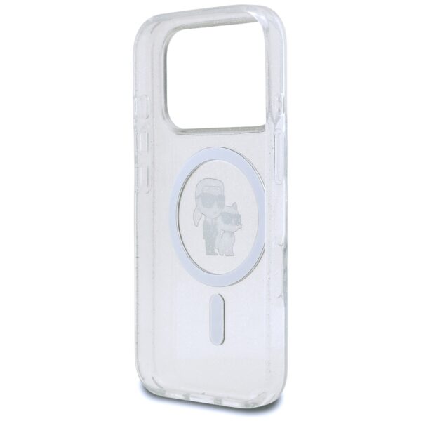 201501_7 Karl Lagerfeld IML Karl Choupette Glitter MagSafe Case for iPhone 17 Pro Max - Transparenteng