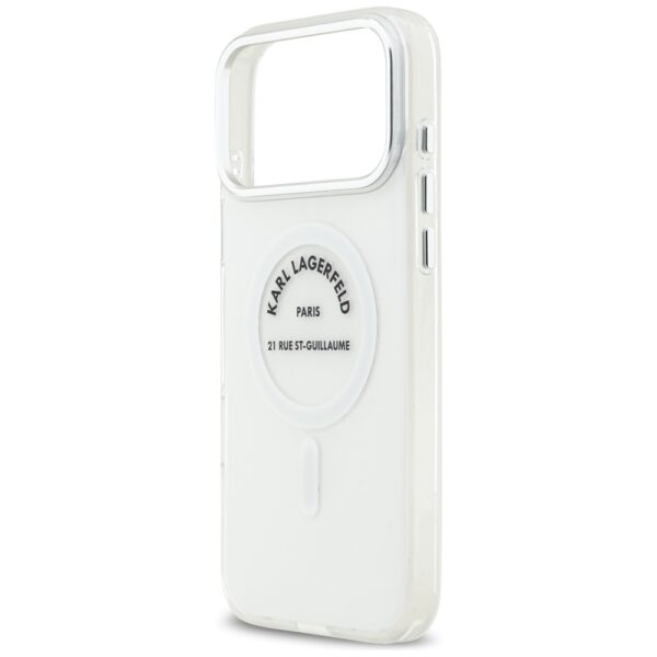 Karl Lagerfeld IML Karl RSG Logo MagSafe Case for iPhone 17 Pro Max - Transparenteng