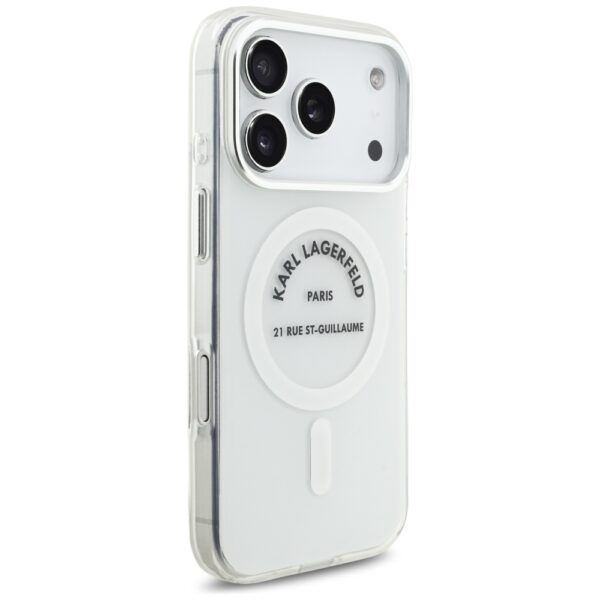 Karl Lagerfeld IML Karl RSG Logo MagSafe Case for iPhone 17 Pro - Transparenteng