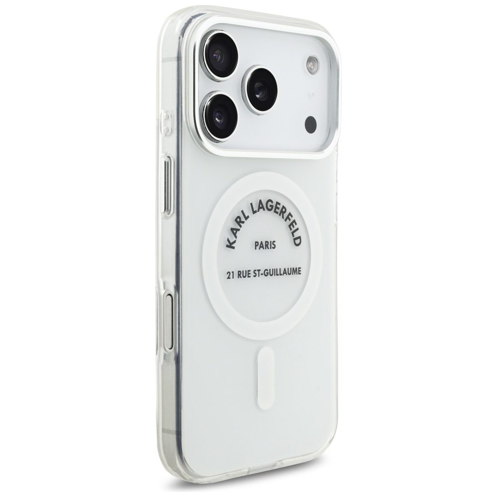 201504_4 Karl Lagerfeld IML Karl RSG Logo MagSafe Case for iPhone 17 Pro - Transparenteng