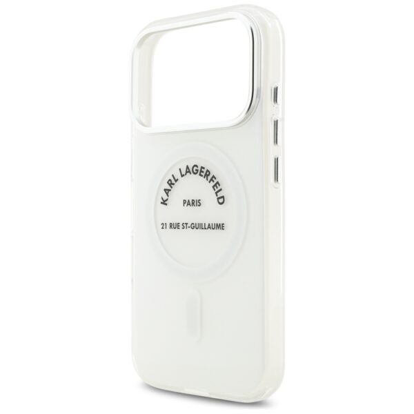 Karl Lagerfeld IML Karl RSG Logo MagSafe Case for iPhone 17 Pro - Transparenteng