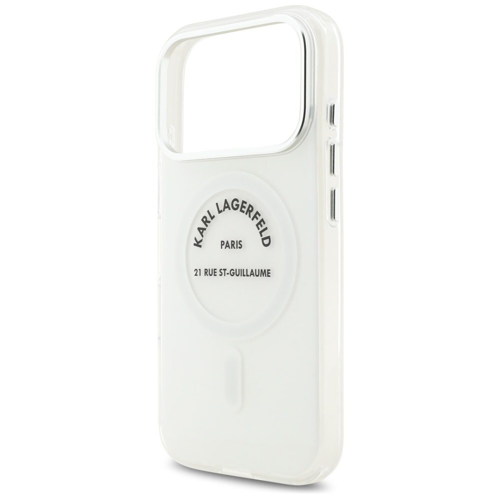 201504_6 Karl Lagerfeld IML Karl RSG Logo MagSafe Case for iPhone 17 Pro - Transparenteng