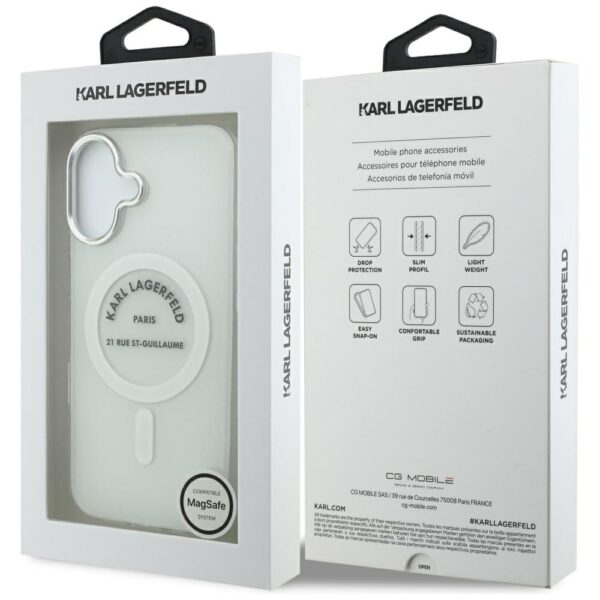 Karl Lagerfeld IML Karl RSG Logo MagSafe Case for iPhone 17 - Transparenteng