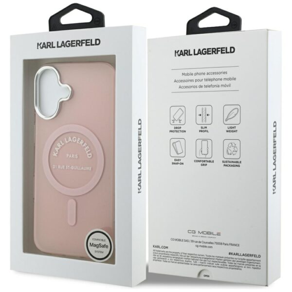 Karl Lagerfeld IML Karl RSG Logo MagSafe Case for iPhone 17 - Pinkeng