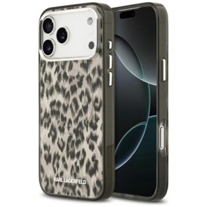 Karl Lagerfeld IML Leopard Pattern MagSafe Case for iPhone 17 Pro Max - Browneng