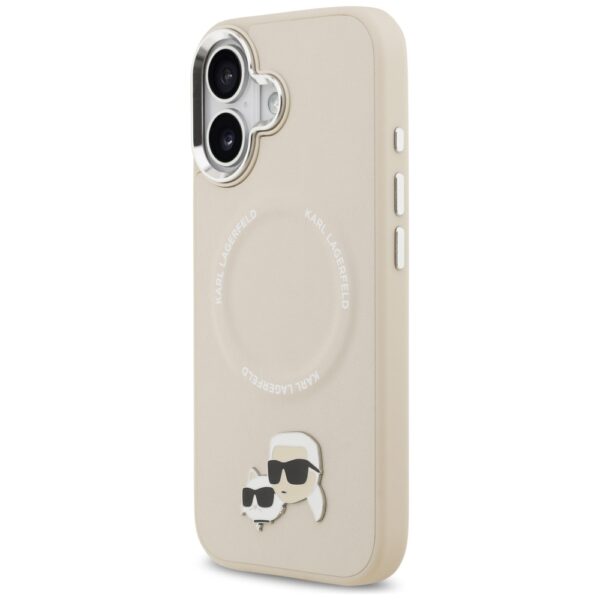 Karl Lagerfeld Karl & Choupette Pins MagSafe Case for iPhone 17 - Beigeeng
