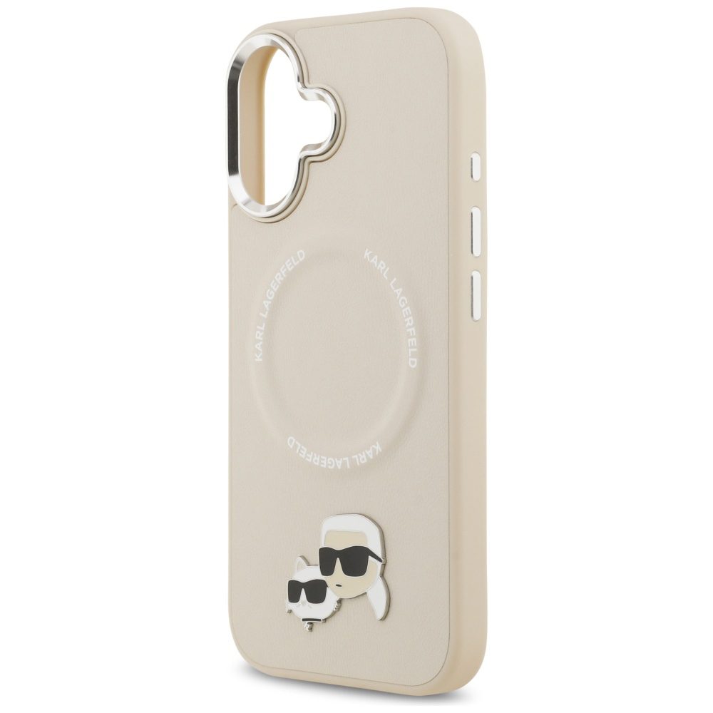 Karl Lagerfeld Karl & Choupette Pins MagSafe Case for iPhone 17 - Beigeeng
