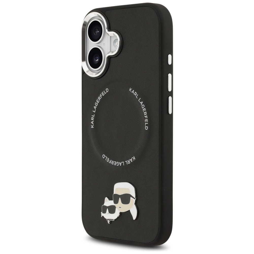 201514_2 Karl Lagerfeld Karl & Choupette Pins MagSafe Case for iPhone 17 - Blackeng