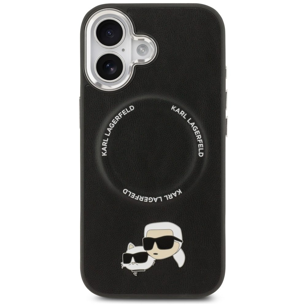 201514_3 Karl Lagerfeld Karl & Choupette Pins MagSafe Case for iPhone 17 - Blackeng