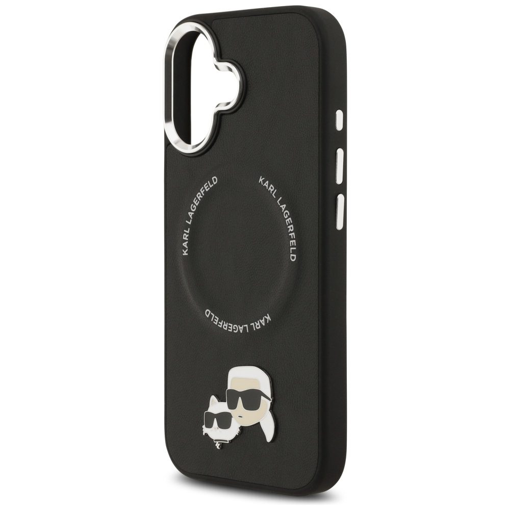 201514_6 Karl Lagerfeld Karl & Choupette Pins MagSafe Case for iPhone 17 - Blackeng