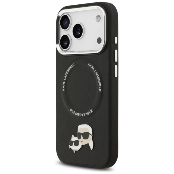 Karl Lagerfeld Karl & Choupette Pins MagSafe Case for iPhone 17 Pro - Blackeng