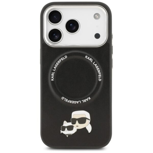 Karl Lagerfeld Karl & Choupette Pins MagSafe Case for iPhone 17 Pro - Blackeng