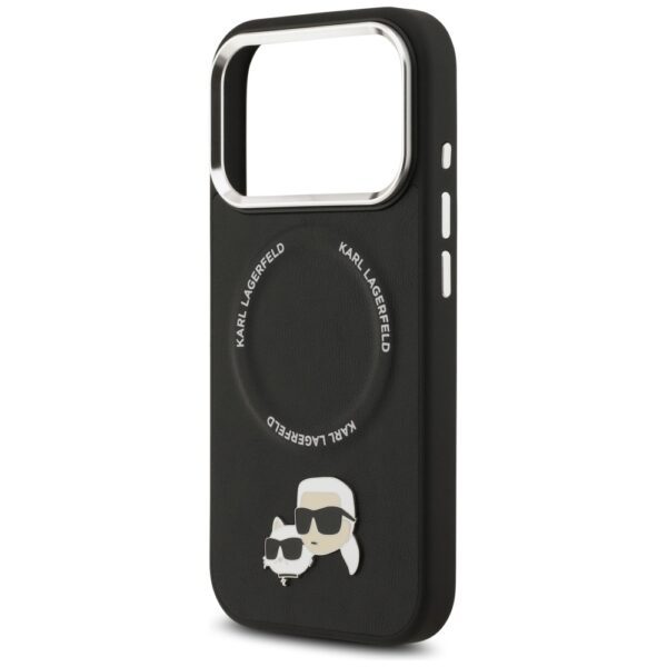 Karl Lagerfeld Karl & Choupette Pins MagSafe Case for iPhone 17 Pro - Blackeng