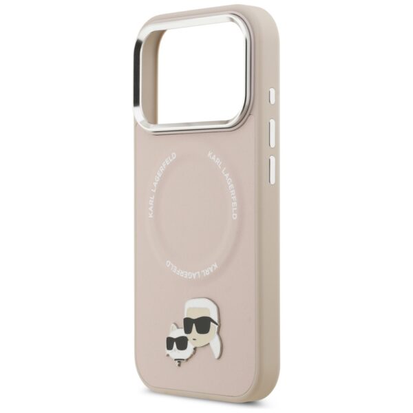 Karl Lagerfeld Karl & Choupette Pins MagSafe Case for iPhone 17 Pro Max - Pinkeng
