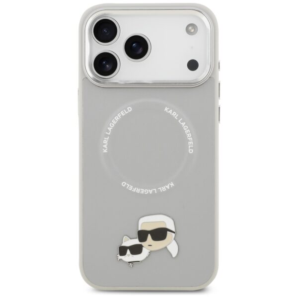 Karl Lagerfeld Karl & Choupette Pins MagSafe Case for iPhone 17 Pro Max - Grayeng