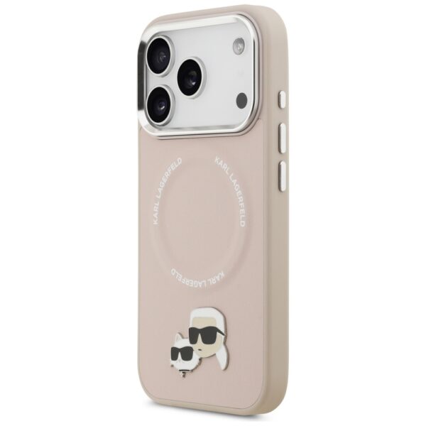 Karl Lagerfeld Karl & Choupette Pins MagSafe Case for iPhone 17 Pro - Pinkeng