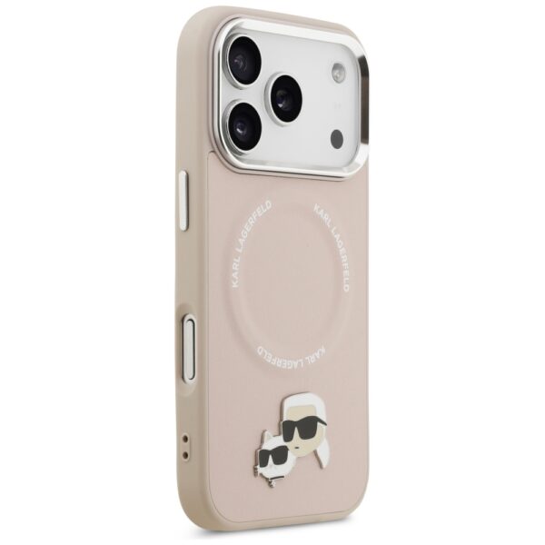 Karl Lagerfeld Karl & Choupette Pins MagSafe Case for iPhone 17 Pro - Pinkeng
